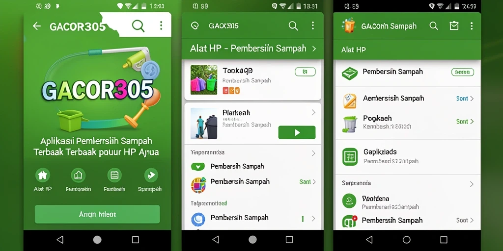 Tampilan antarmuka GACOR305 yang ramah pengguna untuk membersihkan sampah.