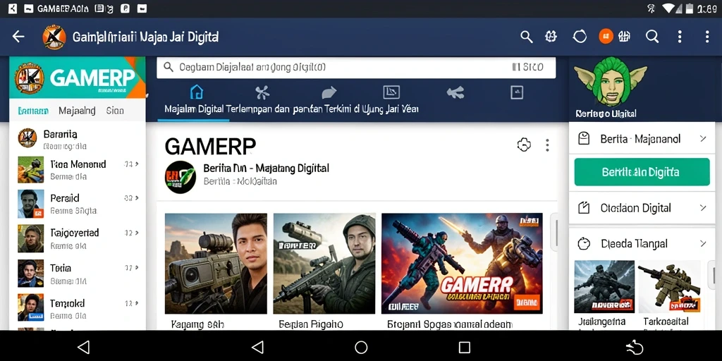 Antarmuka GAMERP yang menarik dan user-friendly untuk pengalaman majalah digital.