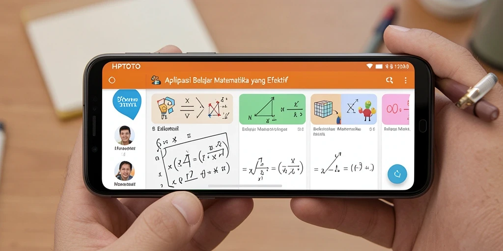 Tampilan antarmuka HPTOTO yang interaktif untuk belajar matematika.