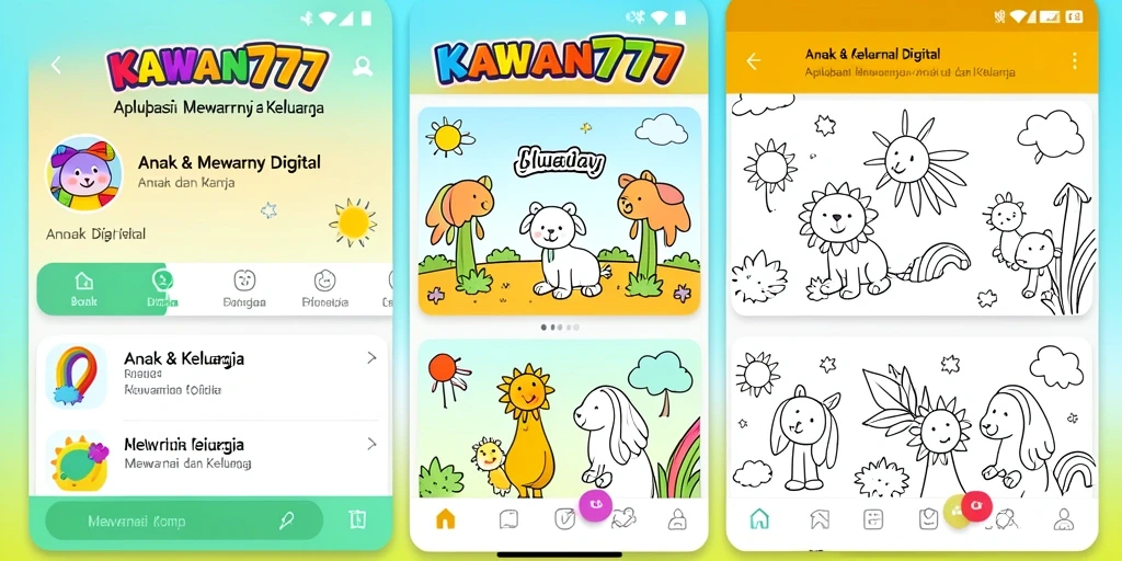Tampilan antarmuka KAWAN777 yang menarik dan ramah anak.